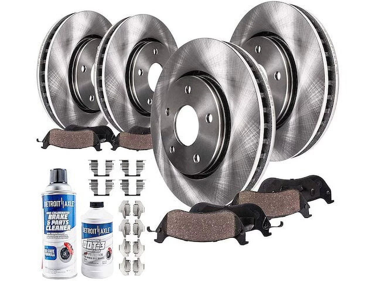 Front and Rear Brake Pad and Rotor Kit - Compatible with 2007 - 2012 Mercedes-Benz GL450 Base 2008 2009 2010 2011