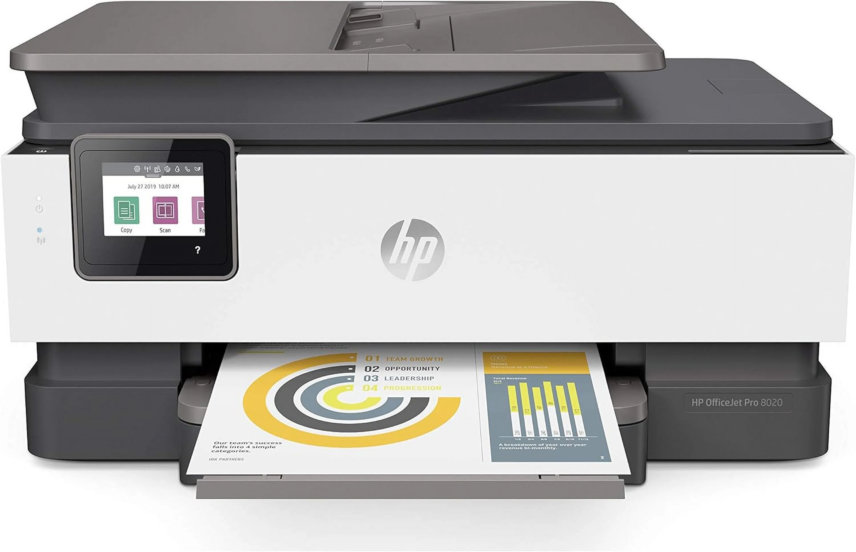 Restored HP OfficeJet Pro 8020 All-in-One Wireless Printer Scan Fax Mobile Print 1KR62A (Refurbished)