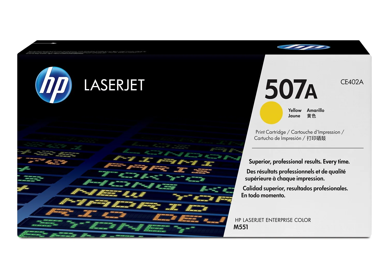 HP 507A Yellow Original LaserJet Toner Cartridge, ~6,000 pages, CE402A