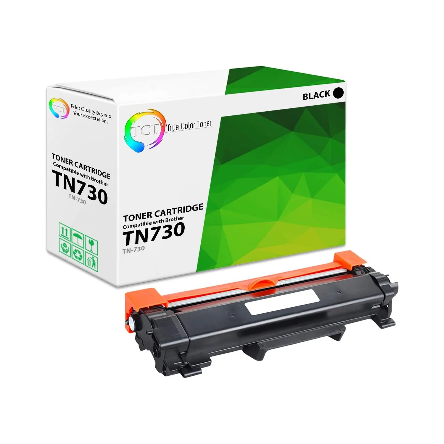 TCT Compatible Toner Cartridge Replacement for the Brother TN730 Series - 1 Pack Black