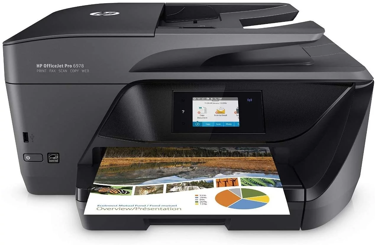 HP OfficeJet Pro 6978 Color Inkjet Wireless All-In-One Printer, Double Sided Print and Scan, Instant Ink Ready (T0F29A)
