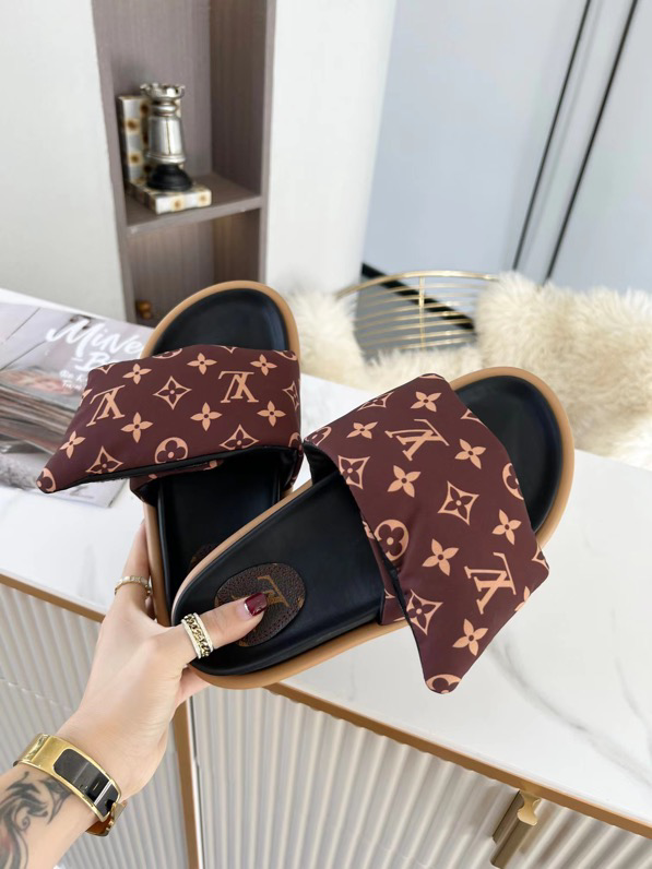 Louis Vuitton Velcro Platform Slippers