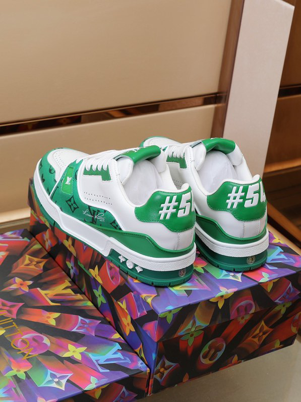 Louis Vuitton Trainer #54 Signature Green White