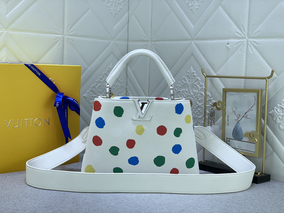 Louis Vuitton x YK Capucines M21663 (3) 27x18x9cm