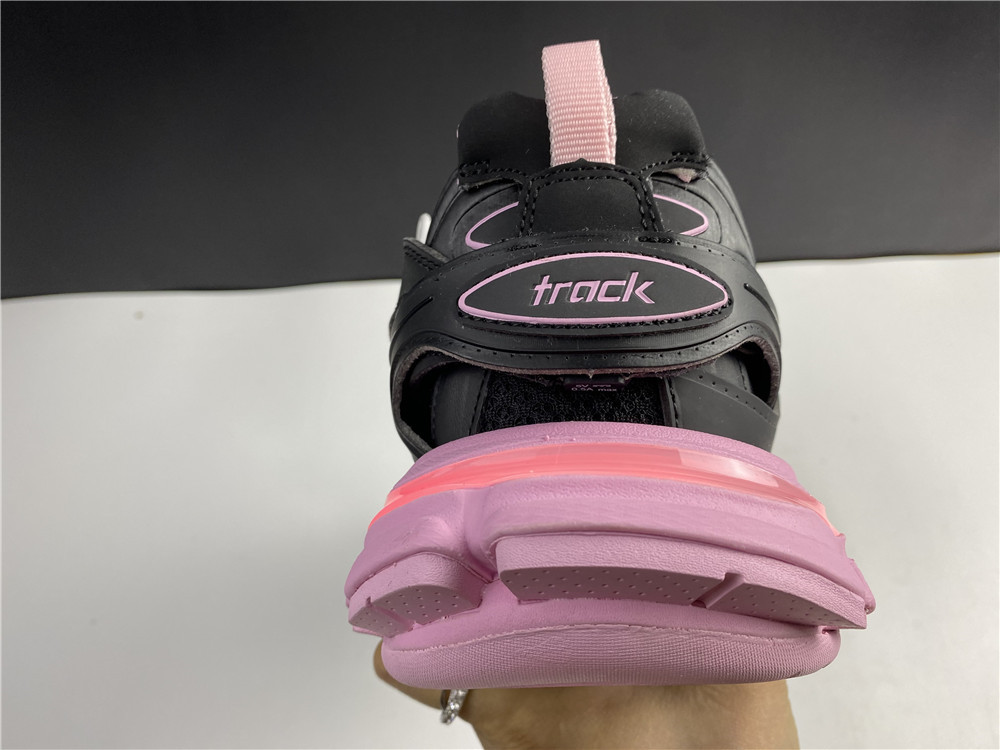 Balenciaga Track Low-top Sneakers In Black - Pink