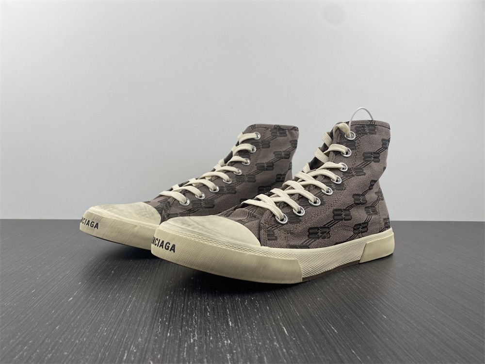 Balenciaga Women's Paris Dark Mink High Top Sneakers