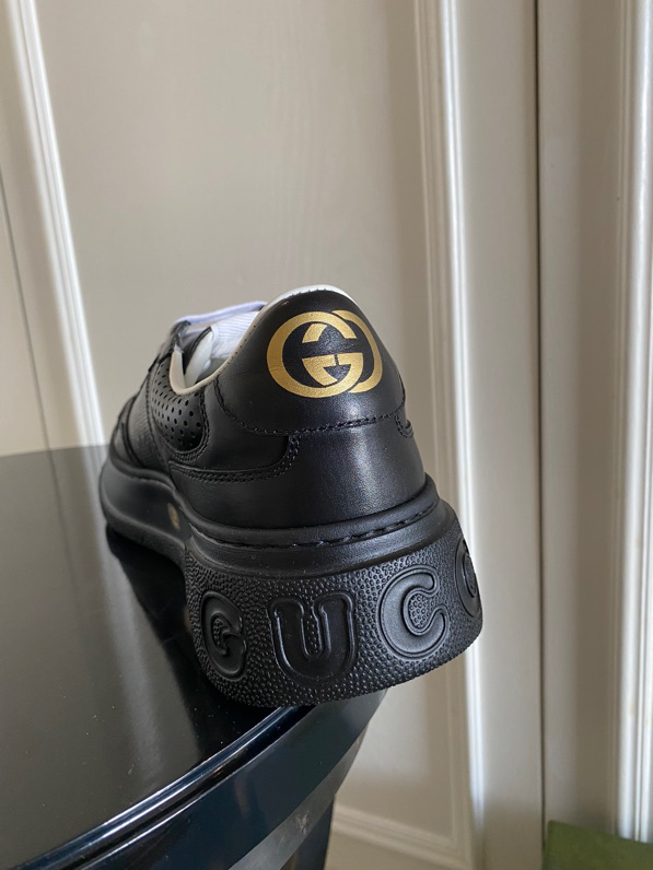 Gucci  Leather Web Sneakers Black