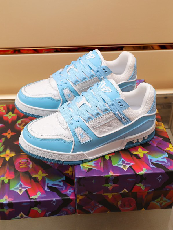 Louis Vuitton Trainer Low White Sky Blue
