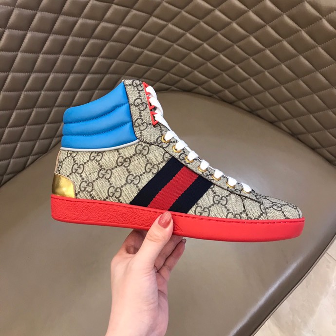 Gucci Ace GG High Top Brown