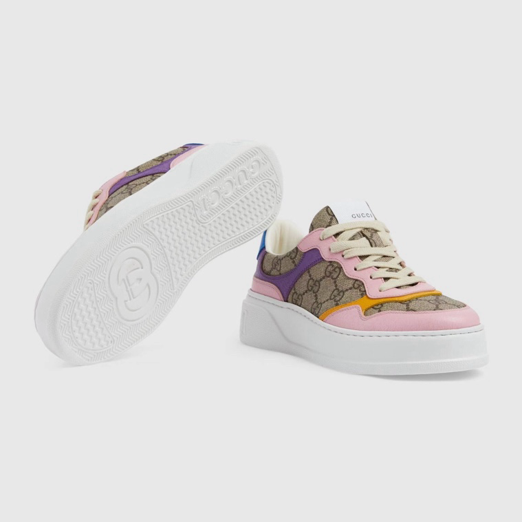 Gucci GG embossed sneakers Brown Pink