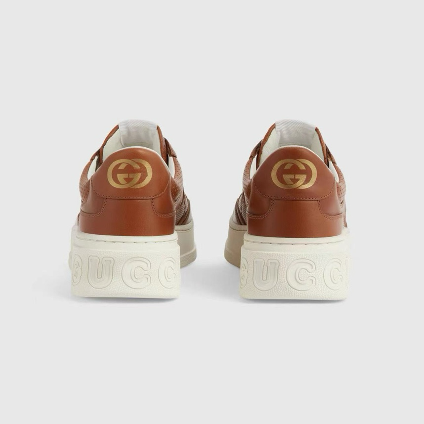 Gucci GG embossed sneakers Brown