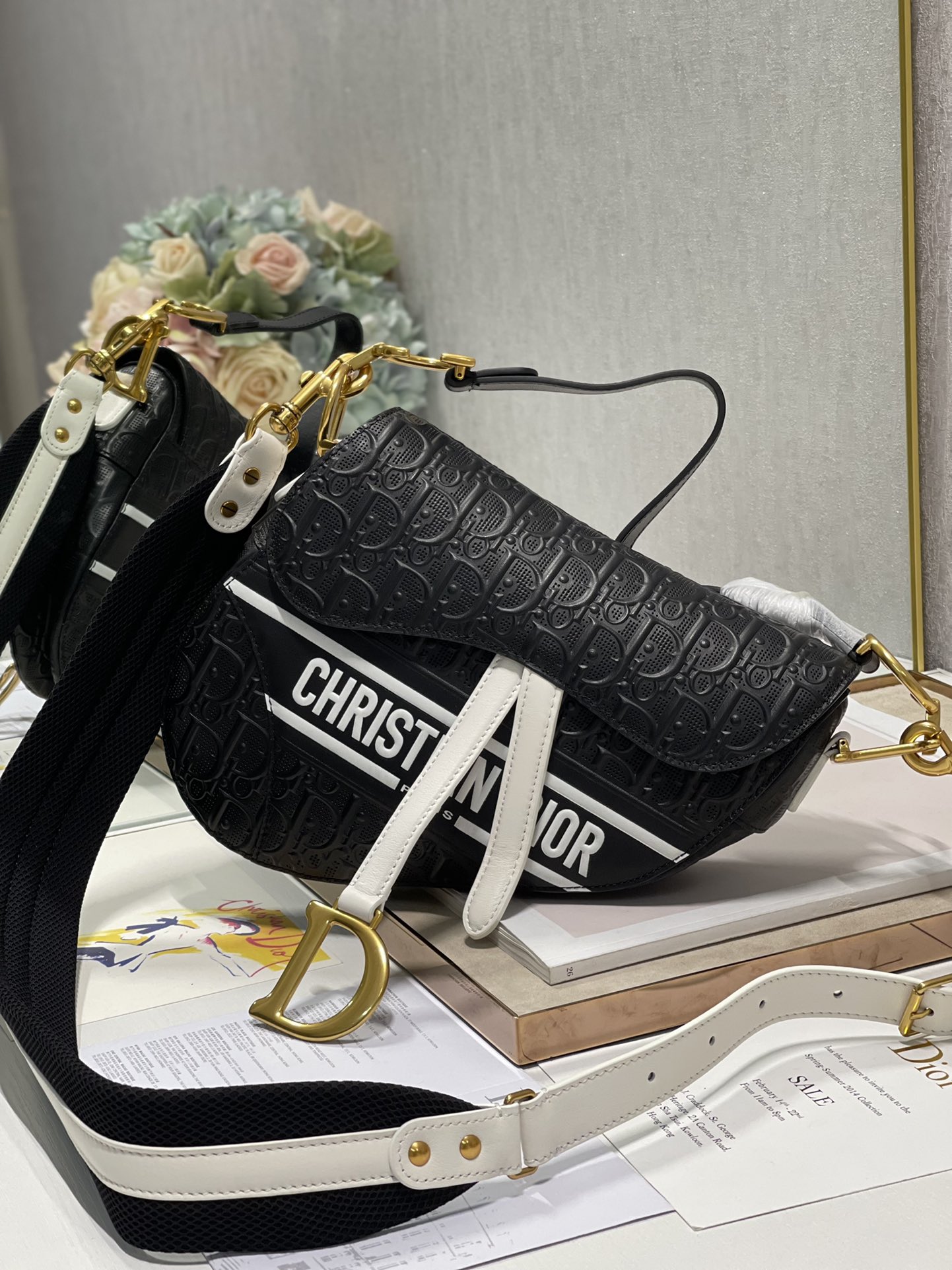 Dior Oblique Saddle Bag 0446 (2) 25cm