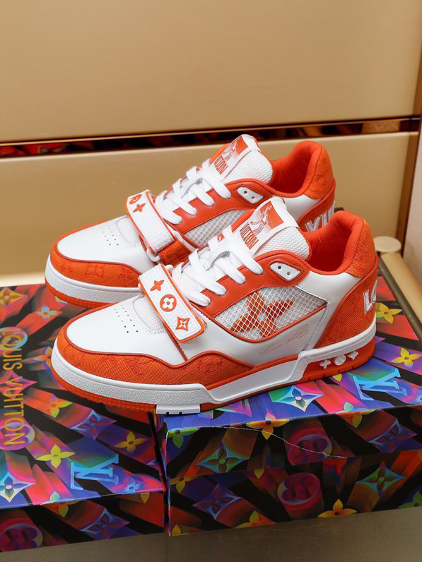 Louis Vuitton Trainer Monogram Denim Orange