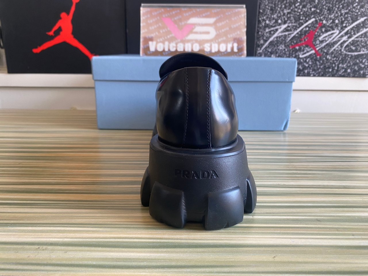 Prada Monolith Leather Loafers