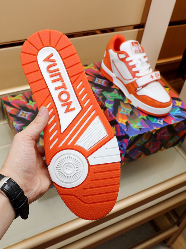 Louis Vuitton Trainer Monogram Denim Orange