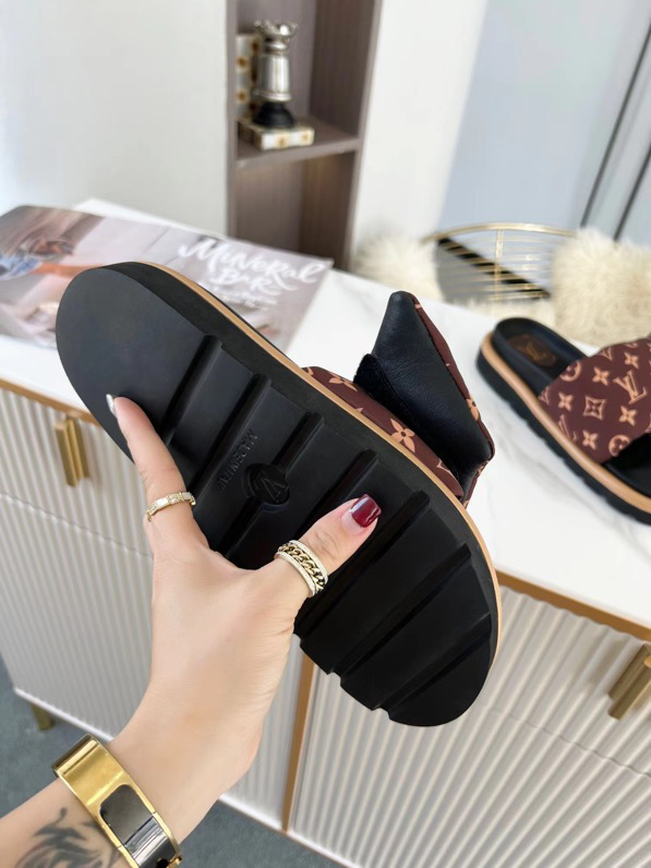 Louis Vuitton Velcro Platform Slippers