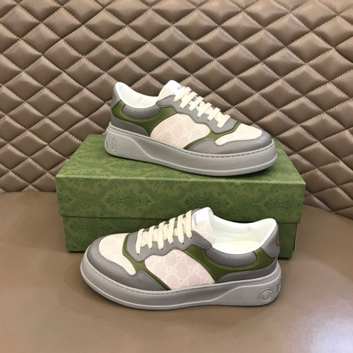 Gucci GG embossed sneakers Beige Gray Green