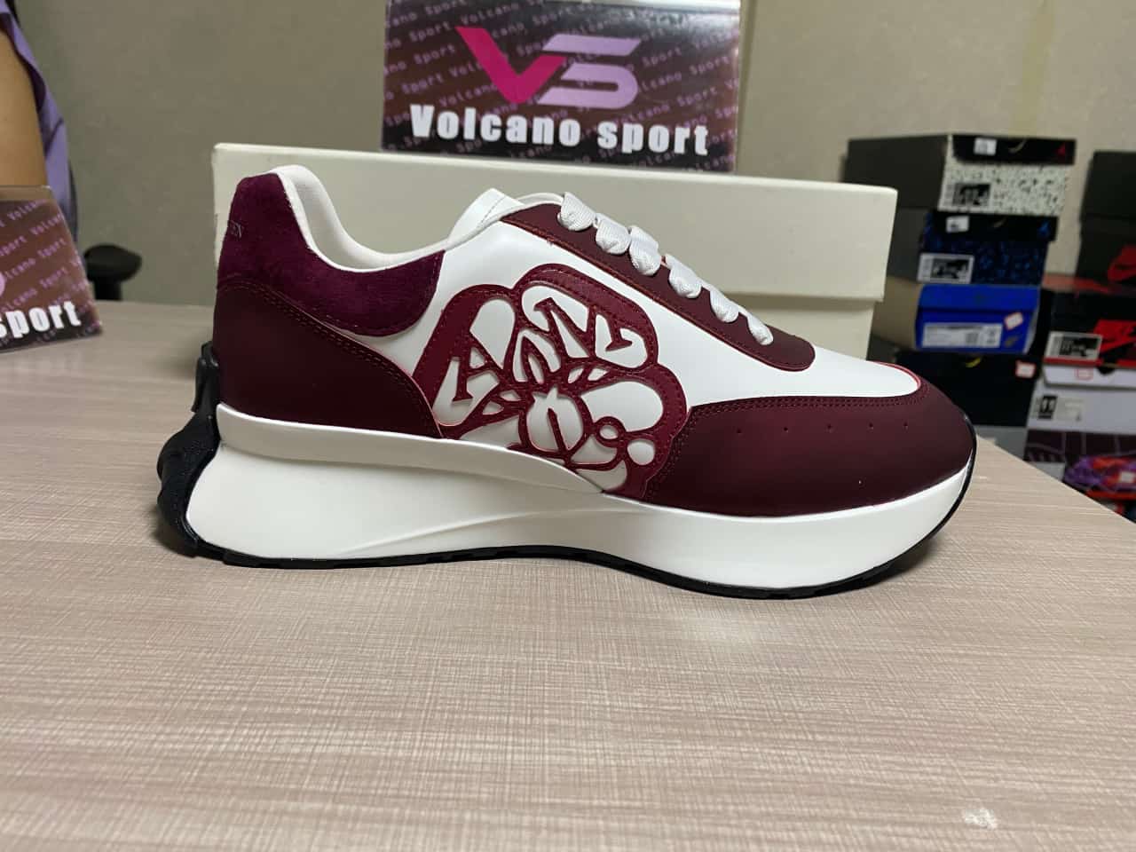 Alexander McQueen Burgundy White