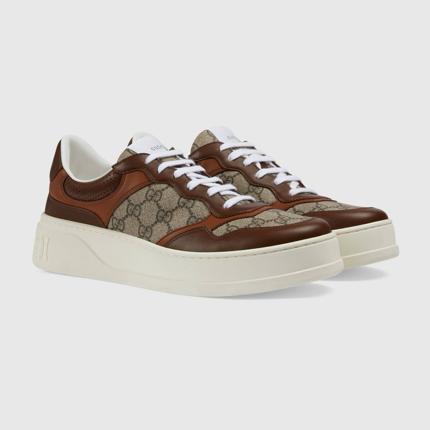 Gucci GG embossed sneakers Brown