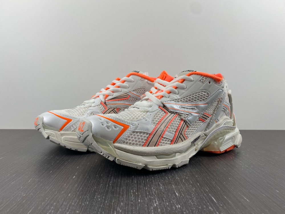 Balenciaga Track 2 Logo-Detailed Metallic Mesh And Rubber Sneakers White