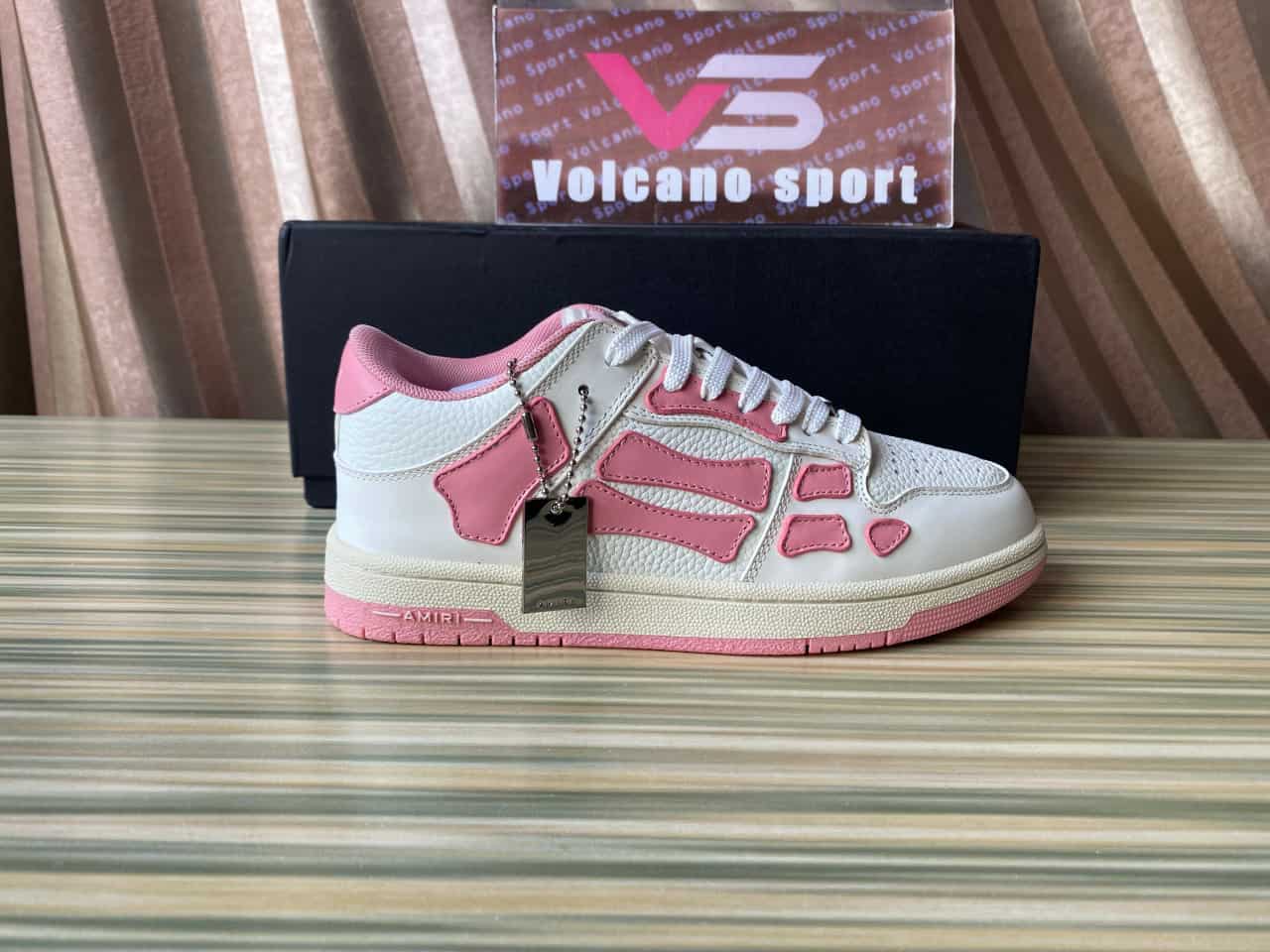 Amiri Wmns Skel Top Low 'White Pink' Sneakers