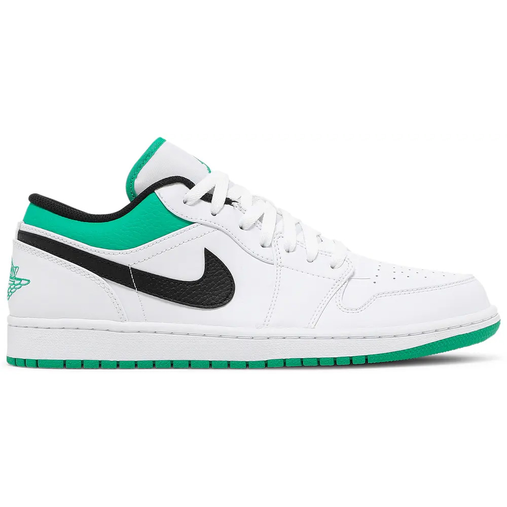Jordan 1 Low White Lucky Green Black 553558-129