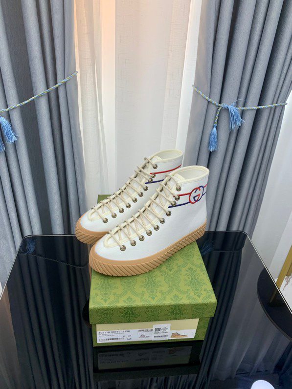 Gucci GG monogram high-top sneakers White