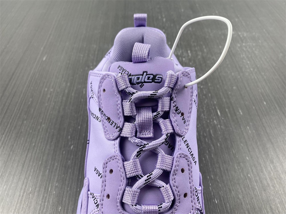 Balenciaga Wmns Triple S “Allover Logo in Light Purple”