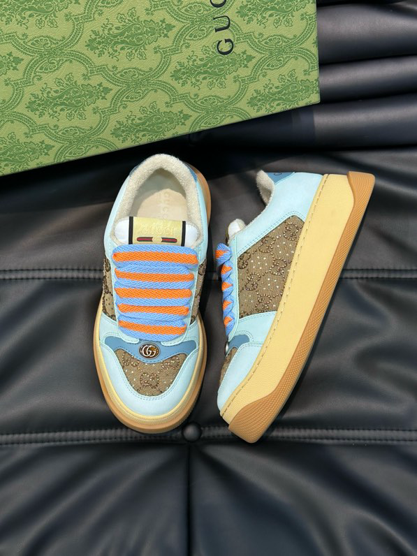 Gucci Screener GG Sneakers White Brown Orange