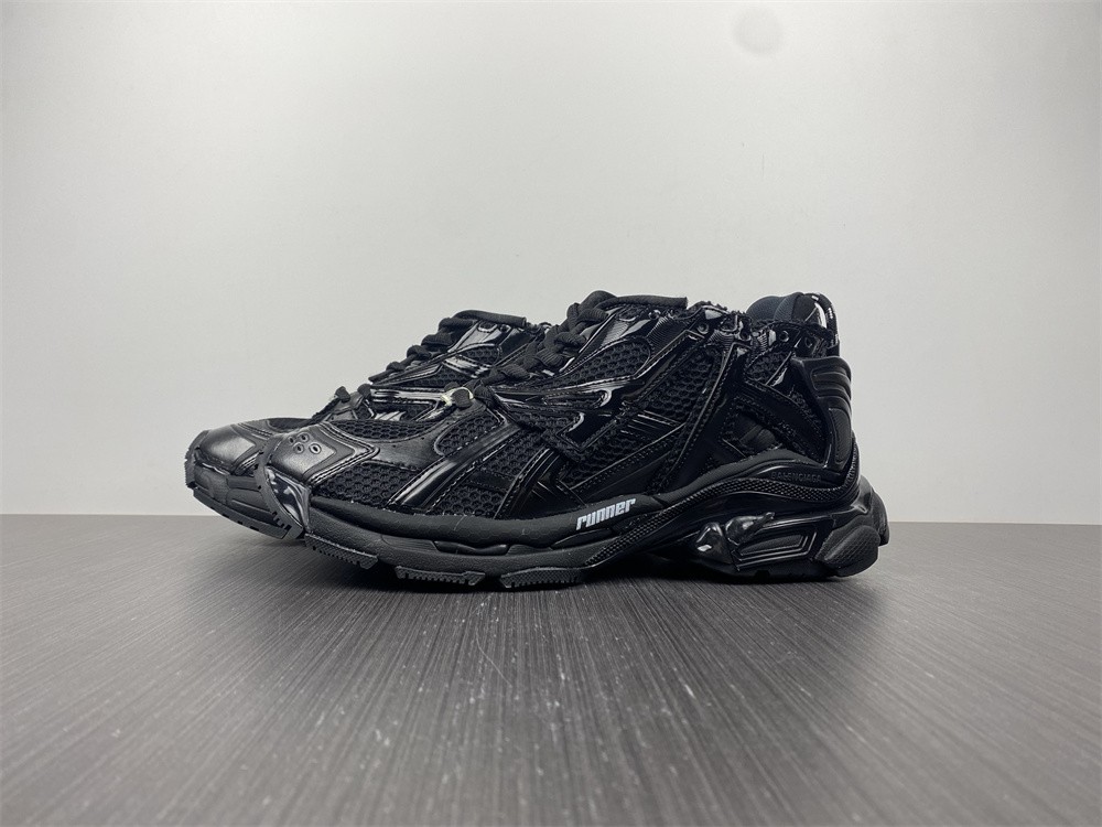 BALENCIAGA Mesh Rubber Monocolor Womens Runner Sneakers