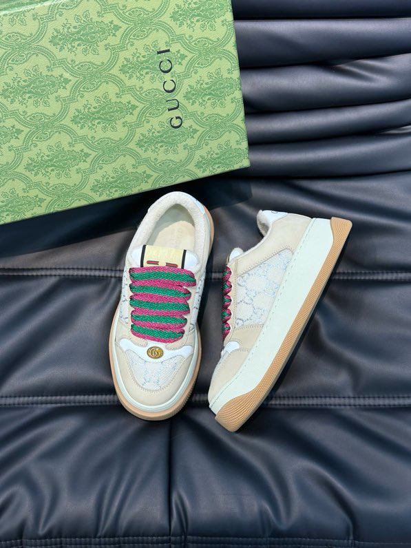 Gucci Screener GG Sneakers Light Brown Beige Orange