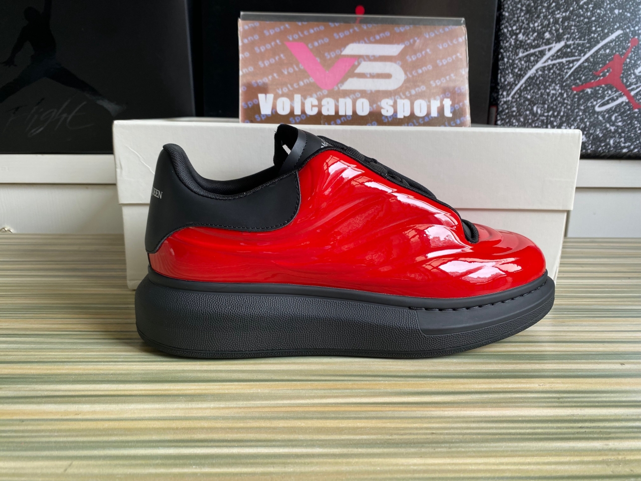 Alexander McQueen Oversized Gloss Red