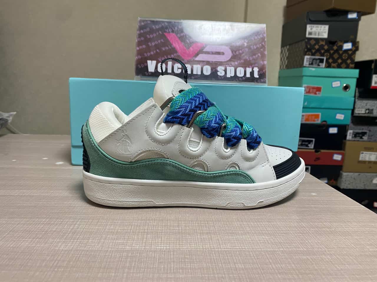 Lanvin Curb Sneaker White Blue