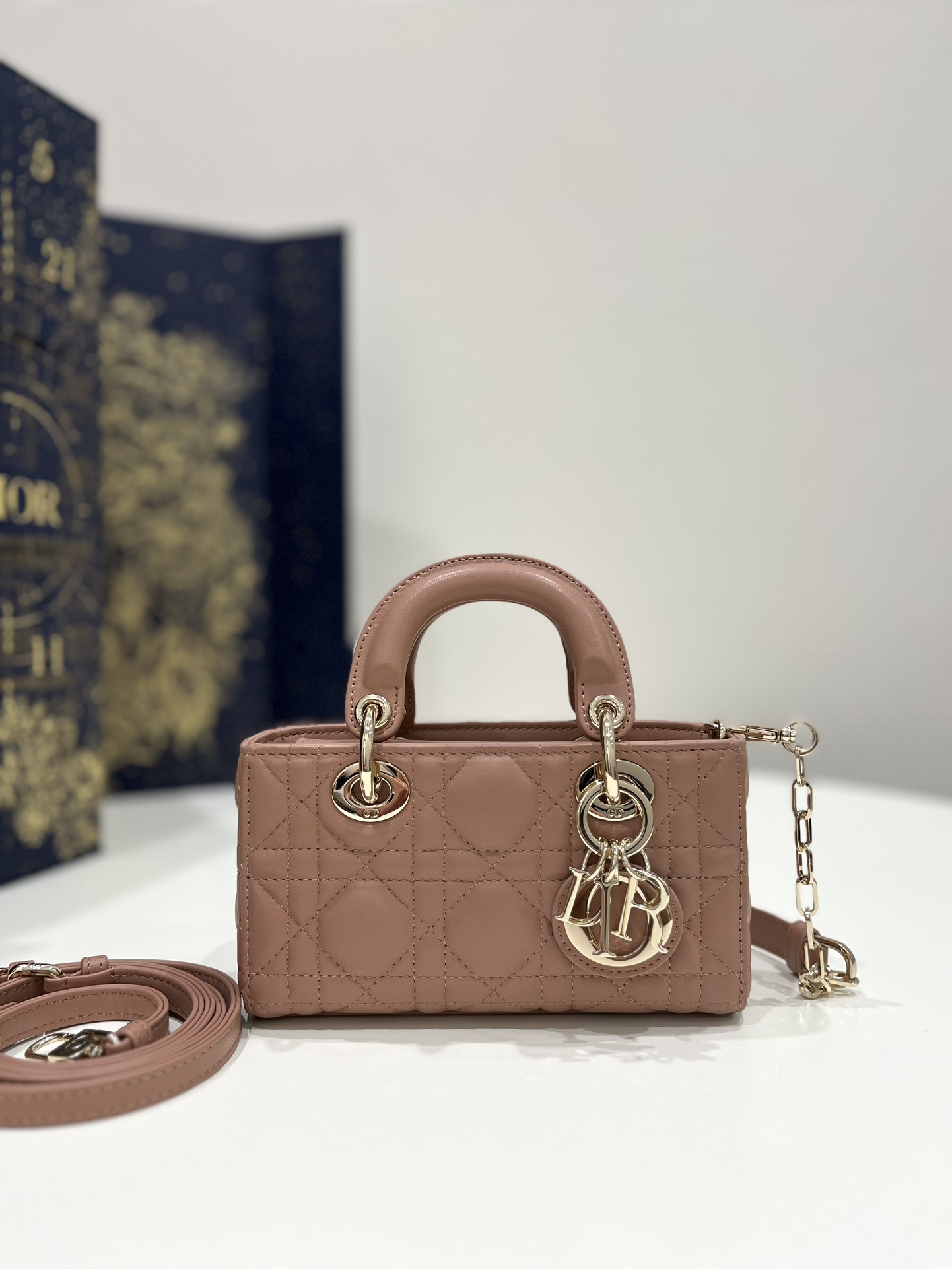 Dior-joy Micro Mini Lotus pink 16*5*9cm