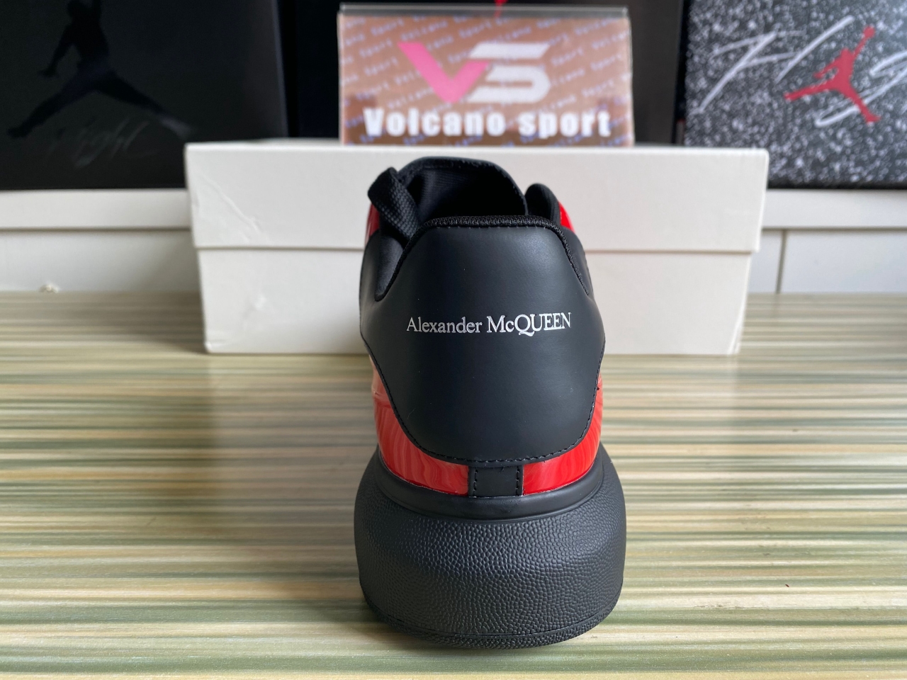 Alexander McQueen Oversized Gloss Red