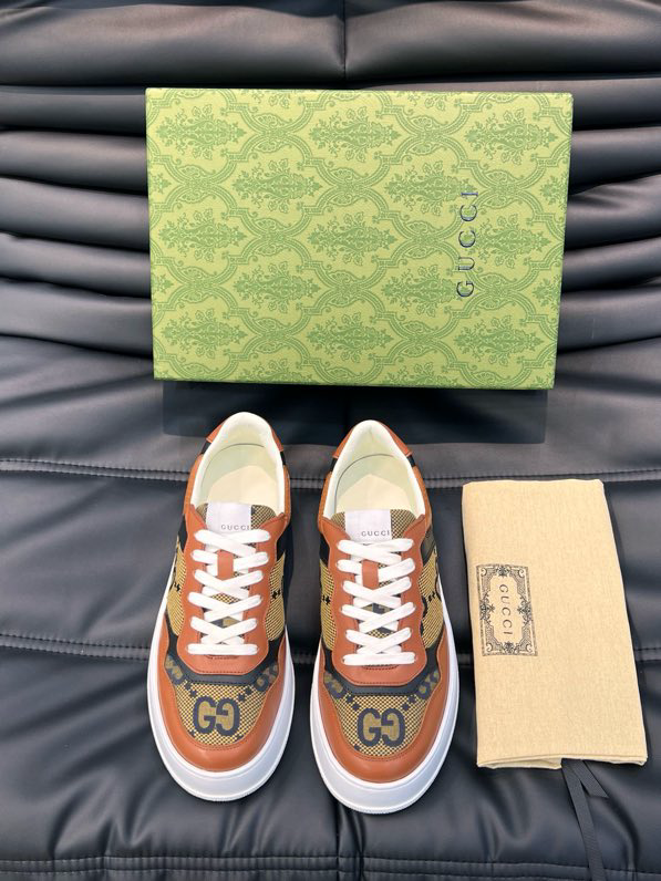 Gucci GG embossed sneakers Brown