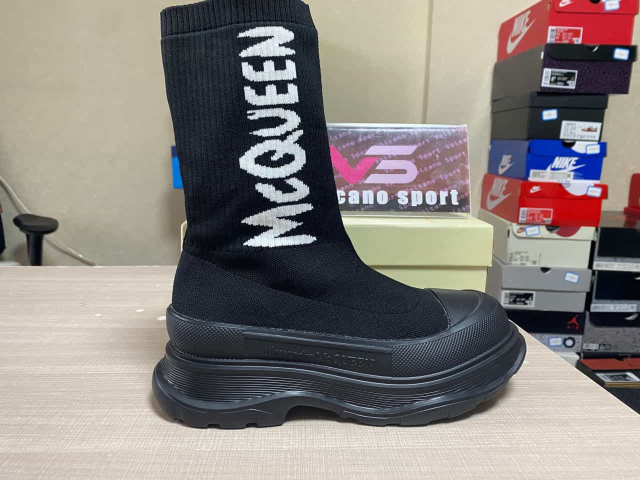 Alexander McQueen Sock Boots In Black