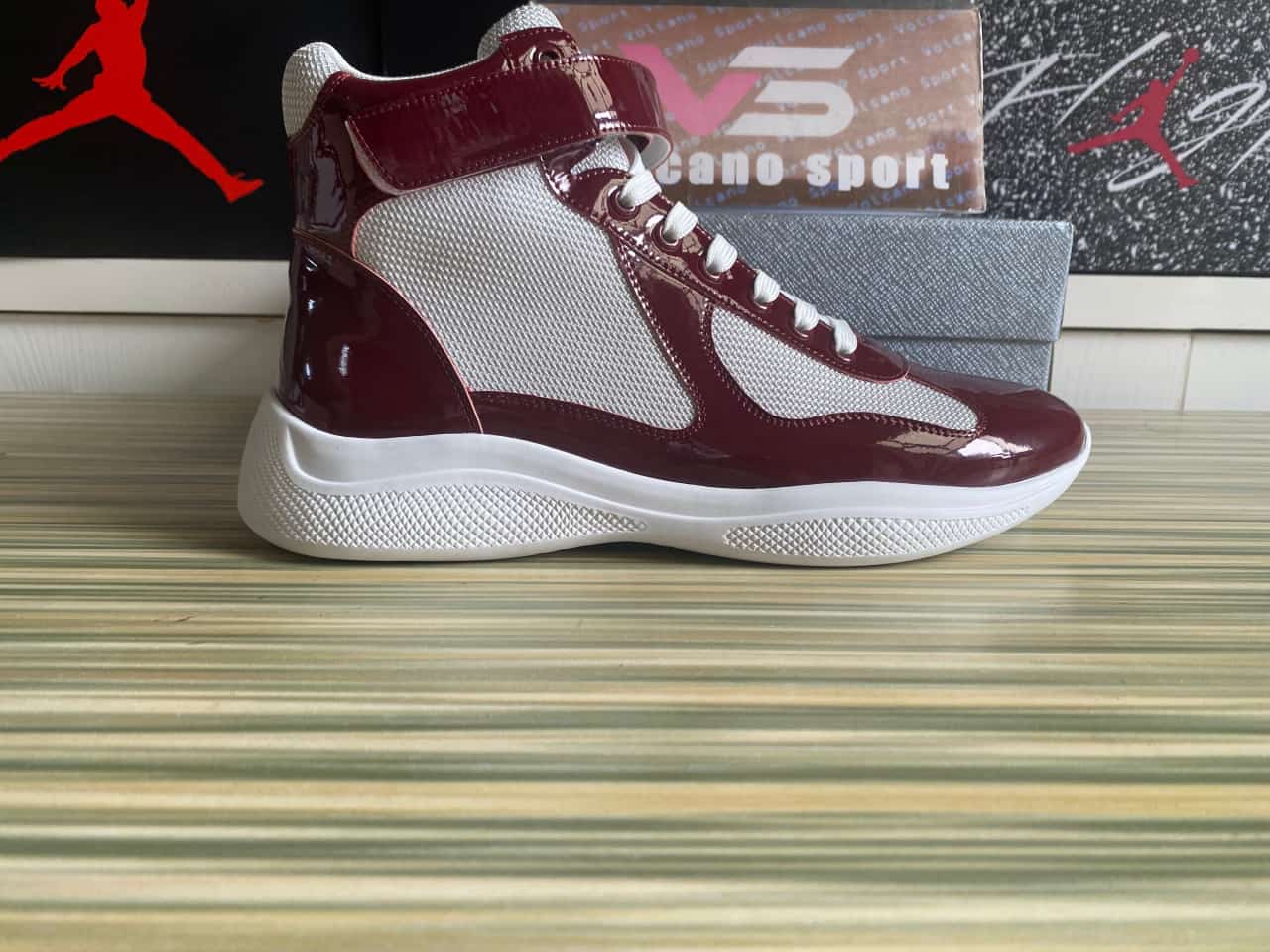 Prada America’s Cup Bike High Top Sneakers