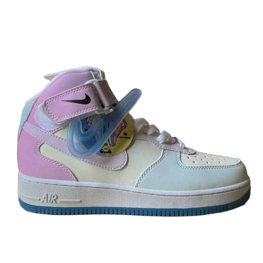 Nike Force 1 07 LX Mid White University BluePink Black DA8301-102