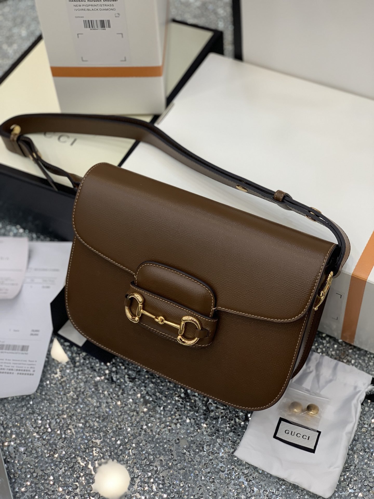 GUCCI 1995 Horsebit Bag 602204 25*18*8cm