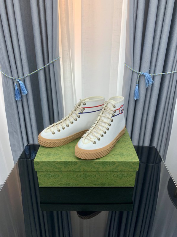 Gucci GG monogram high-top sneakers White
