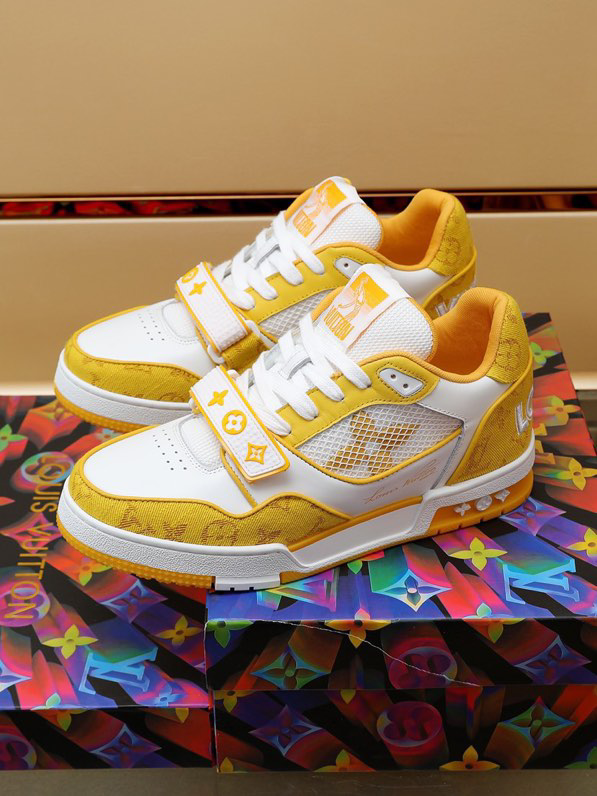 Louis Vuitton Trainer Monogram Denim Yellow