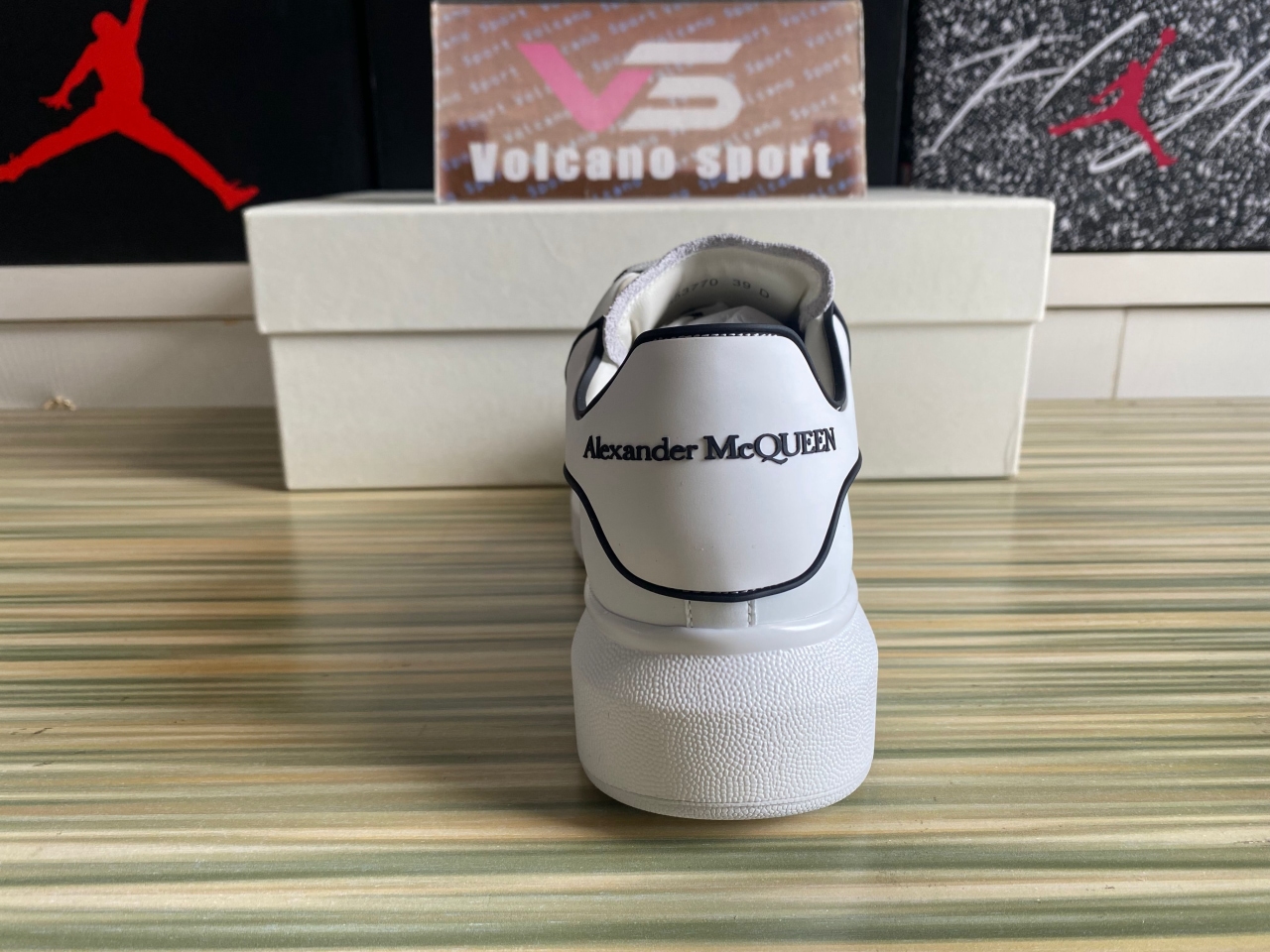 Alexander McQueen White Black Trim Skate shoes