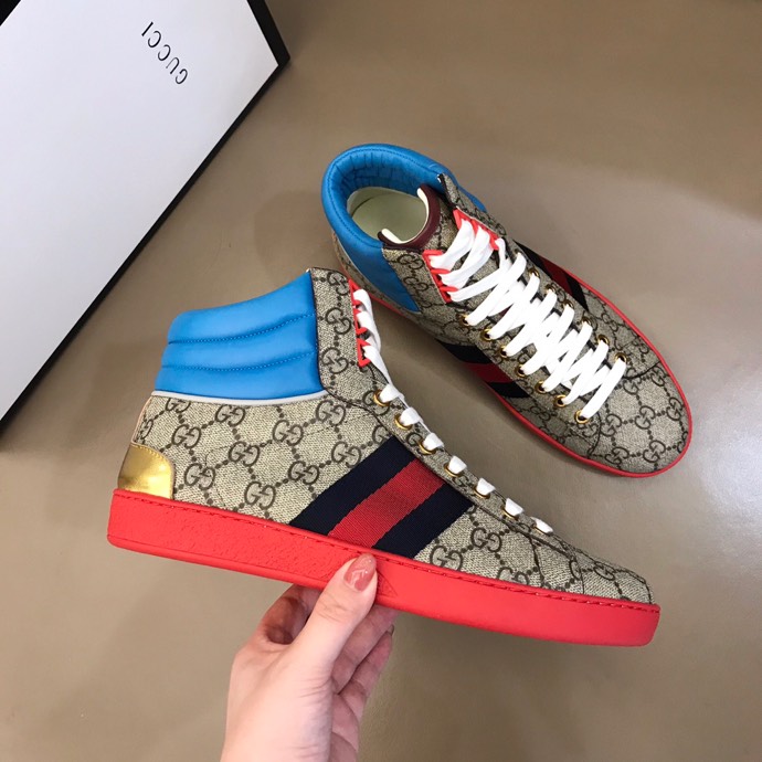 Gucci Ace GG High Top Brown