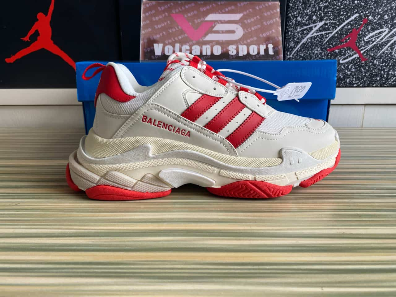 Balenciaga x adidas Triple S White Red