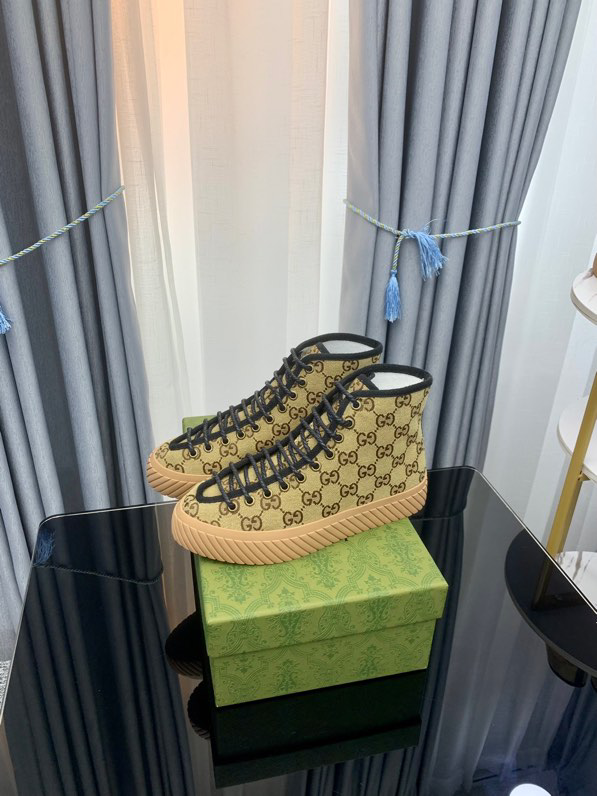 Gucci GG monogram high-top sneakers Green