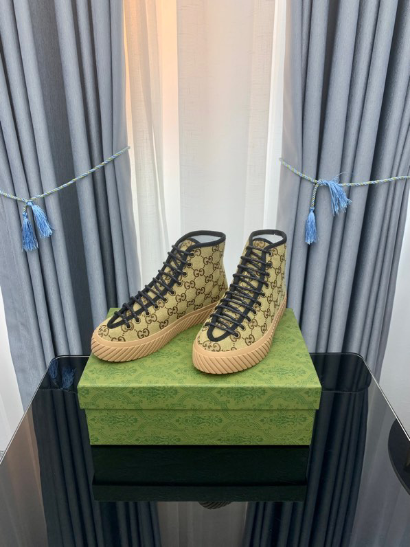 Gucci GG monogram high-top sneakers Green