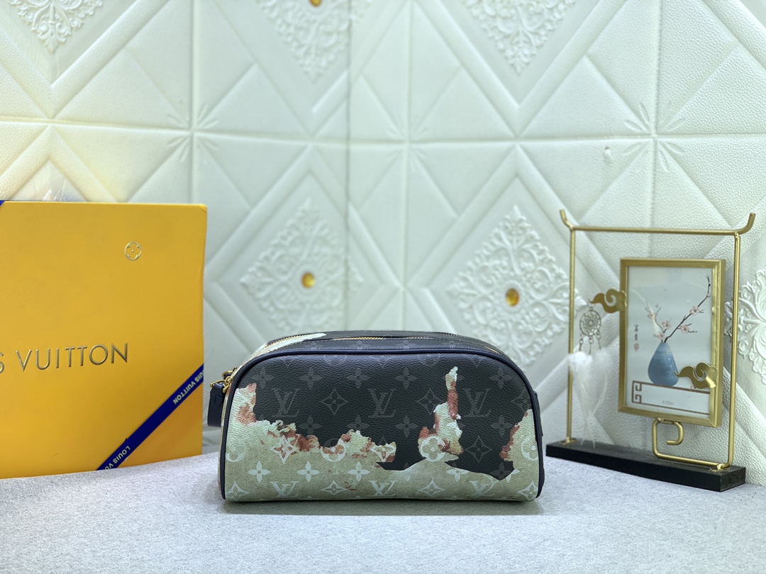 Louis Vuitton Monogram Macassar M47528 28x15x16.5cm