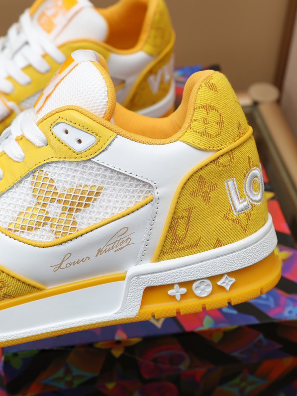 Louis Vuitton Trainer Monogram Denim Yellow