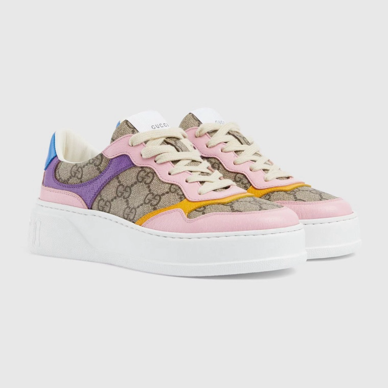 Gucci GG embossed sneakers Brown Pink